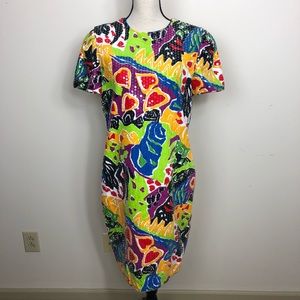 Morton Myles | 90’s Heart Geometric Sequin Dress